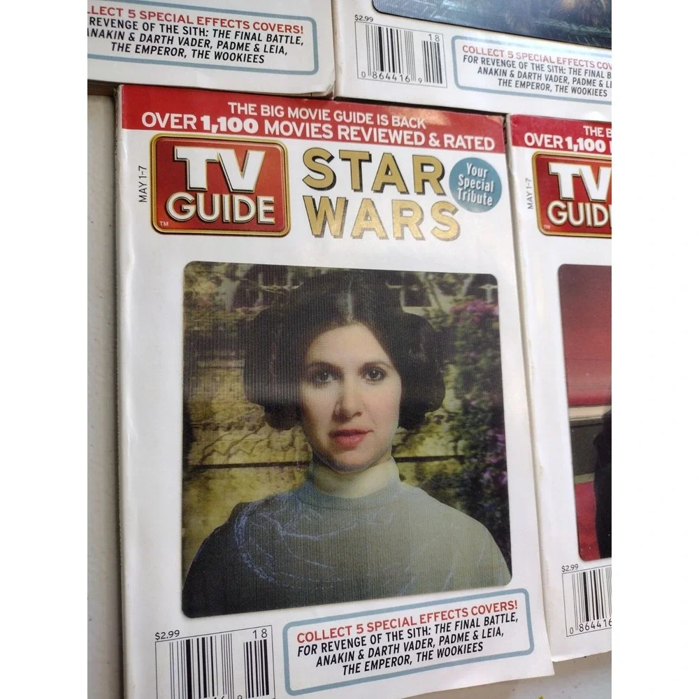 TV Guide‎ May 1-7 2005 Complete Lot Of Star Wars Special Tribute Hologram Covers